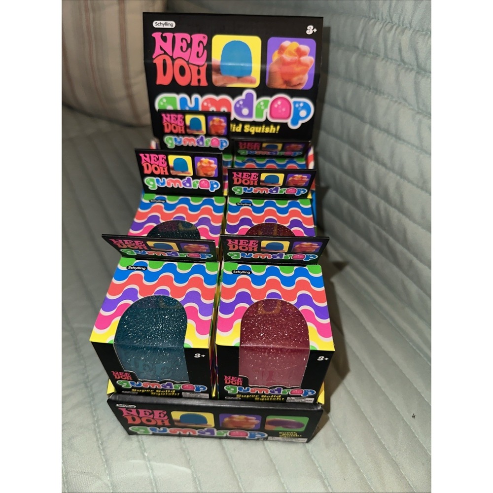 Nee Doh GUMDROP - Assorted Colors, Case of 12, with Display Case Viral
